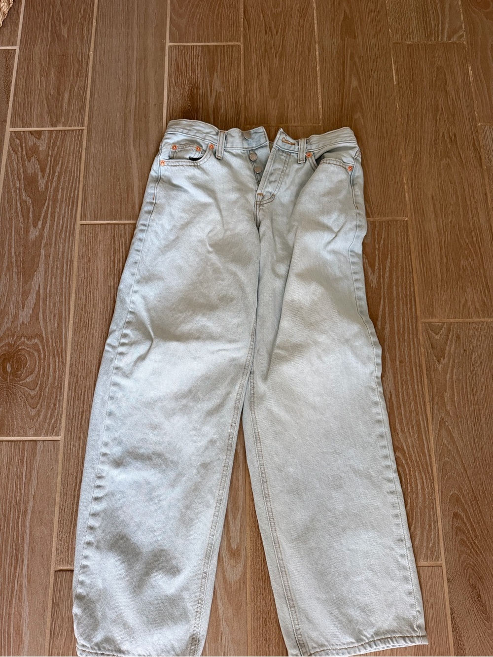 Womens low rise baggy jean